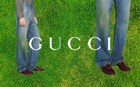 gucci grass stain jeans